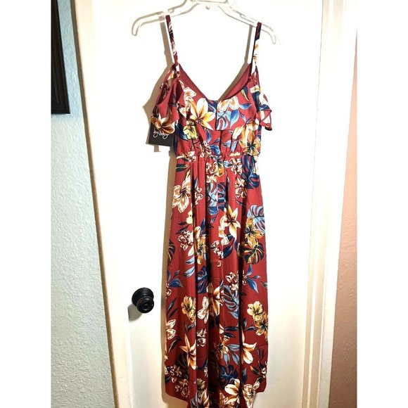 Boho Floral Hi Low Dress size XS NWT - Picture 3 of 10